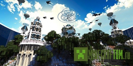 Интересная карта Atlantis - The Lost Empire Minecraft