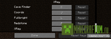 Читы X-Ray и Fly 1.8.1 Minecraft