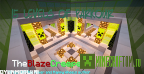 Карта 15 levels of Parkour (15 уровней паркура) для Minecraft