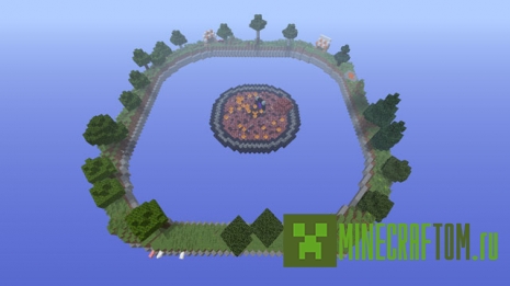 Карта Ring of Fire (Огненное кольцо) для Minecarft версии 1.5.2