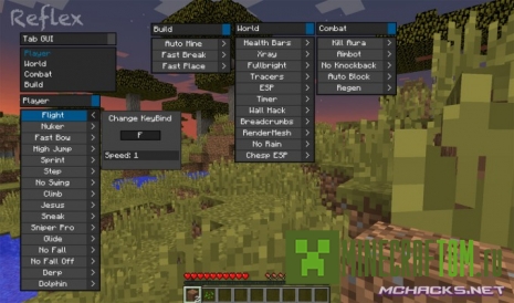 Чит клиент Reflex Hacked Client для Minecraft 1.8.x Чит клиент Reflex Hacked Client для Minecraft 1.8.x
