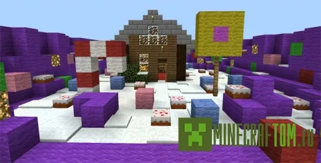 Паркур карта Candy land (Земля конфет) для Minecraft PE Паркур карта Candy land (Земля конфет) для Minecraft PE