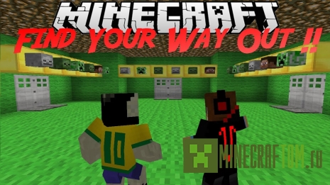 Карта Find Your Way Out (Найди выход) игры Майнкрафт