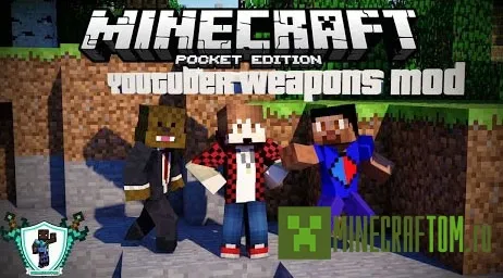 Мод YouTubers Weapons (Оружие ютубера) для MCPE 0.10.0/0.10.4/0.10.5 Мод YouTubers Weapons (Оружие ютубера) для MCPE 0.10.0/0.10.4/0.10.5