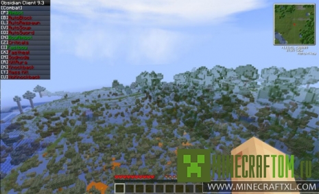 Чит Obsidian Hacked Minecraft Client для Minecraft 1.6.2