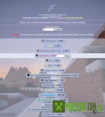 Мод FunkyStore (Веселый магазин) для Майнкрафт 1.8.1 Мод FunkyStore (Веселый магазин) для Майнкрафт 1.8.1