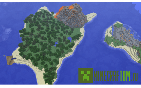 Карта The Nordic Islands 2 (Северный остров) игры Майнкрафт