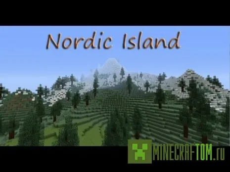 Карта The Nordic Islands 2 (Северный остров) игры Майнкрафт