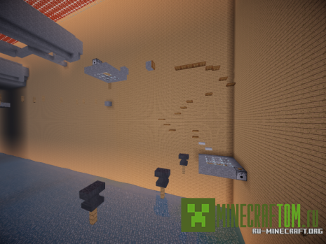 Карта Parkour in a Nutshell (Паркур в орехе) игры Майнкрафт