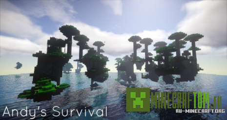 Карта Andy`s Survival islands (Острова выживания Энди) игры Майнкрафт