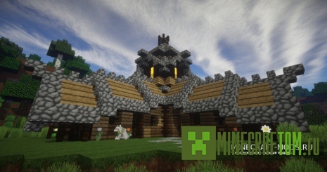 Карта V-wise medieval house (Средневековый угловой дом) Майнкрафт