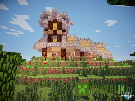 Карта V-wise medieval house (Средневековый угловой дом) Майнкрафт