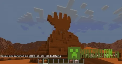 Карта Mars Giant Hand! (Гигантская рука на Марсе) игры Майнкрафт