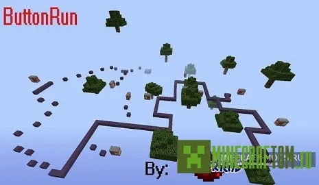 Карта ButtonRun (Кнопка запуска) игры Майнкрафт
