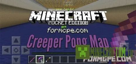 Карта Creeper Pong версий 0.14.х, 0.15.0 игры Minecraft PE Карта Creeper Pong версий 0.14.х, 0.15.0 игры Minecraft PE
