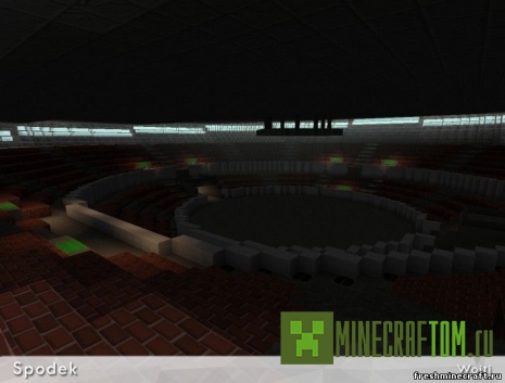 Карта постройки Spodek игры Майнкрафт
