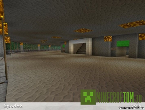 Карта постройки Spodek игры Майнкрафт