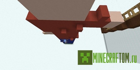 Карта Shot Snowman Parkour (Выстрел снеговика) игры Minecraft