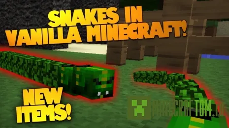 Мод Snakes in Vanilla (Змеи) версии 1.8 Minecraft Мод Snakes in Vanilla (Змеи) версии 1.8 Minecraft