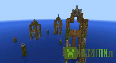 Карта Standard Deep (Стандартная глубина) для Майнкрафт PE Карта Standard Deep (Стандартная глубина) для Майнкрафт PE