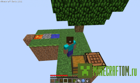 Карта Skyblock (Небесный блок) портативной версии Майнкрафт Карта Skyblock (Небесный блок) портативной версии Майнкрафт