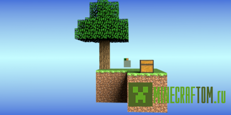 Карта Skyblock (Небесный блок) портативной версии Майнкрафт Карта Skyblock (Небесный блок) портативной версии Майнкрафт