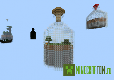Карта World in a Jar PE (Мир в бутылке) портативной версии Майнкрафт Карта World in a Jar PE (Мир в бутылке) портативной версии Майнкрафт