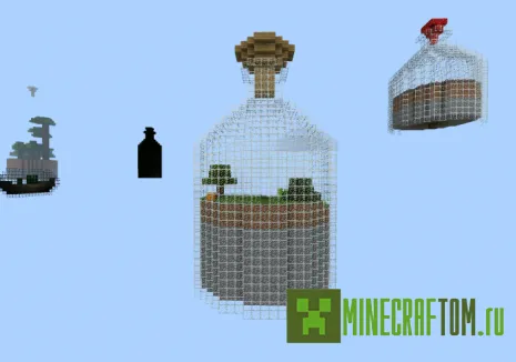 Карта World in a Jar PE (Мир в бутылке) портативной версии Майнкрафт Карта World in a Jar PE (Мир в бутылке) портативной версии Майнкрафт