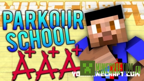 Карта Parkour School (Паркур в школе) игры Minecraft