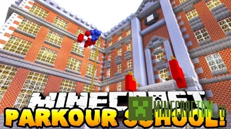 Карта Parkour School (Паркур в школе) игры Minecraft