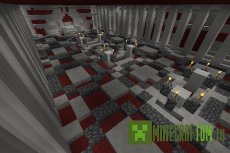 Карта Red Palace (Красный замок) игры Майнкрафт