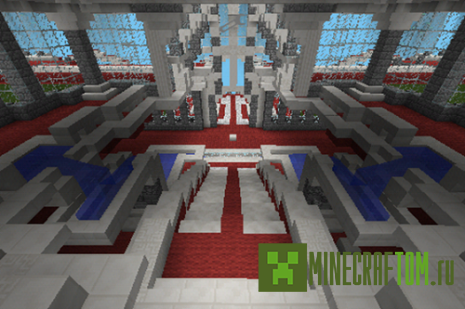 Карта Red Palace (Красный замок) игры Майнкрафт