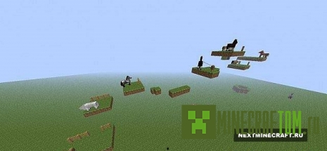 Карта Parkour Horse (Паркур на конях) игры Майнкрафт