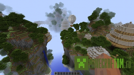 Карта Mountain Sky Village (Горная деревня) игры Майнкрафт