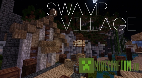 Карта Swamp Village (Деревня на болоте) игры Minecraft