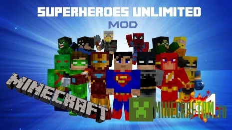 Мод Superhero (Супергерои) версий 0.14.х игры Minecraft PE