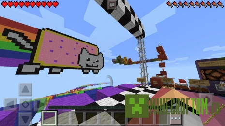 Карта Nyan Lights (Огни) 0.14.х MCPE Карта Nyan Lights (Огни) 0.14.х MCPE