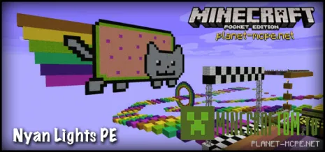 Карта Nyan Lights (Огни) 0.14.х MCPE Карта Nyan Lights (Огни) 0.14.х MCPE