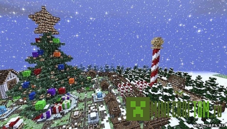Карта Christmas workshop (Рождественская мастерская) Minecraft