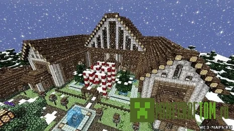 Карта Christmas workshop (Рождественская мастерская) Minecraft