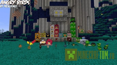 Карта Angry Birds (Злые птички) Майнкрафт