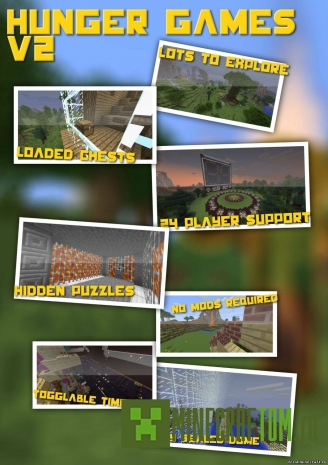 Карта Hunger Games (Голодные игры) для Майнкрафт