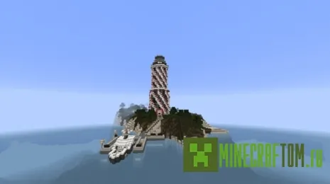 Карта Futuristic Redstone Lighthouse (Футуристический маяк) Майнкрафт