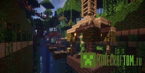 Карта Jungle run (Бег по джунглям) игры Майнкрафт