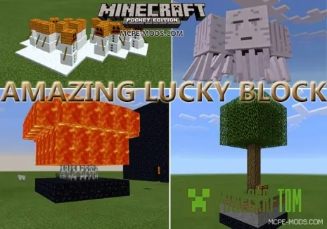 Мод The Amazing Lucky Block (Удивительный блок удачи) 0.14.х Мод The Amazing Lucky Block (Удивительный блок удачи) 0.14.х