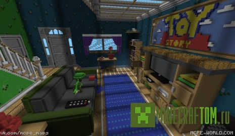 Карта Toy Story (История игрушек) для портативной версии Майнкрафт Карта Toy Story (История игрушек) для портативной версии Майнкрафт
