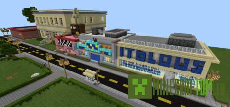 Карта Springfield (Спрингфилд) версии 0.12.х Майнкрафт ПЕ