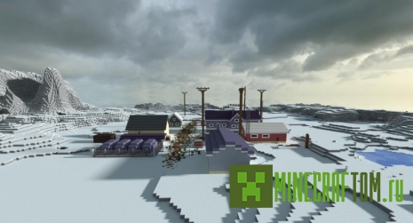 Карта Alaskan Town (город в Аляске) MCPE Карта Alaskan Town (город в Аляске) MCPE