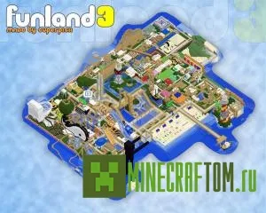 Карта FunLand 3 (Земля веселья) игры Майнкрафт