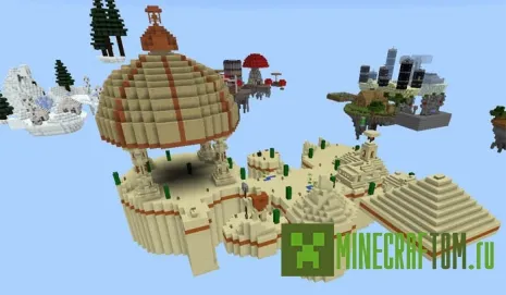 Карта Tiny Continents (Крошечные континенты) MCPE Карта Tiny Continents (Крошечные континенты) MCPE
